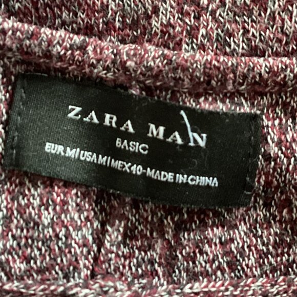 Zara Man Basic Long Sleeves Top Size M Stretchy - Picture 6 of 7